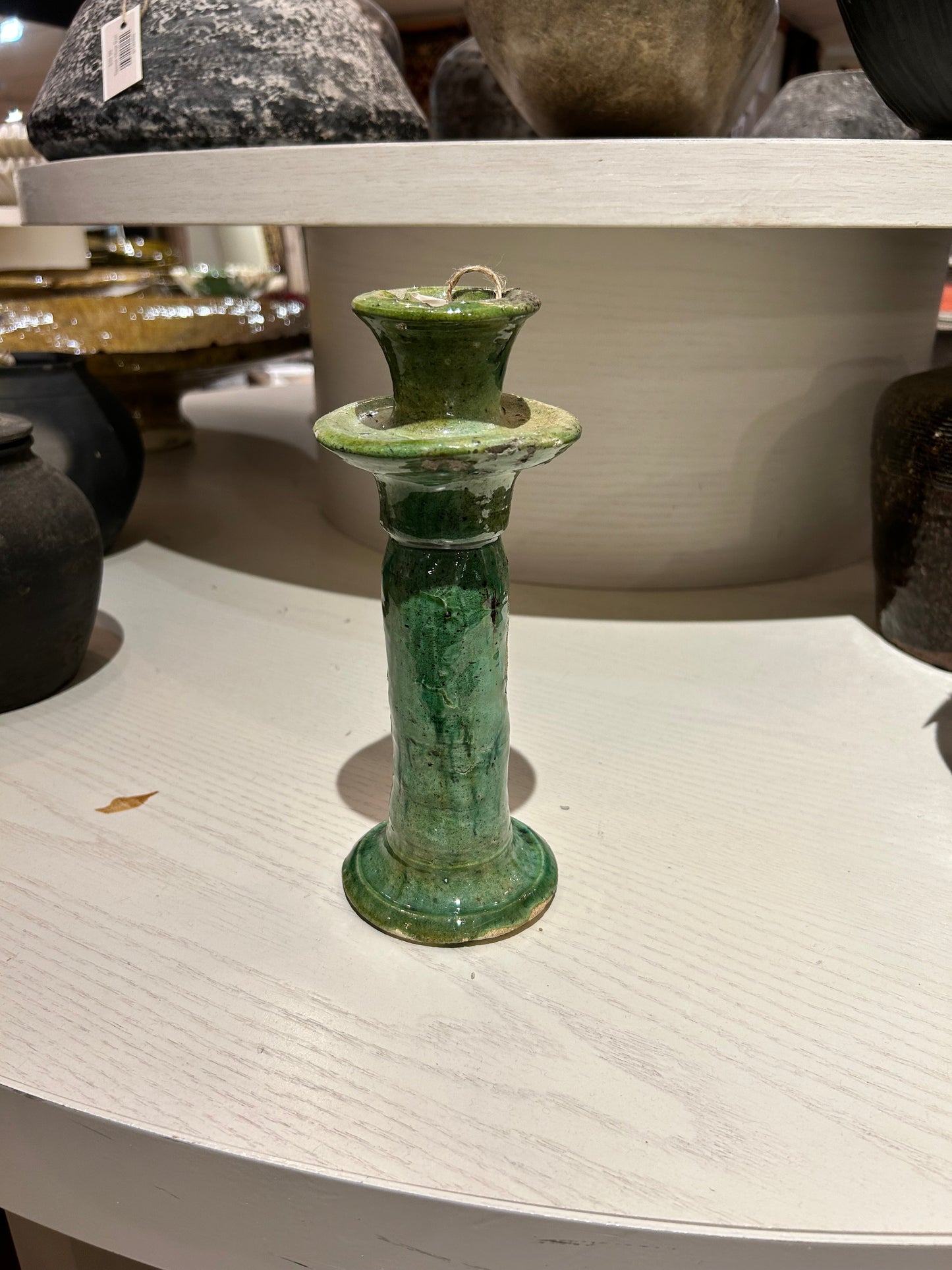 Le Mirage Taper Candle Holder Marble Green / Large
