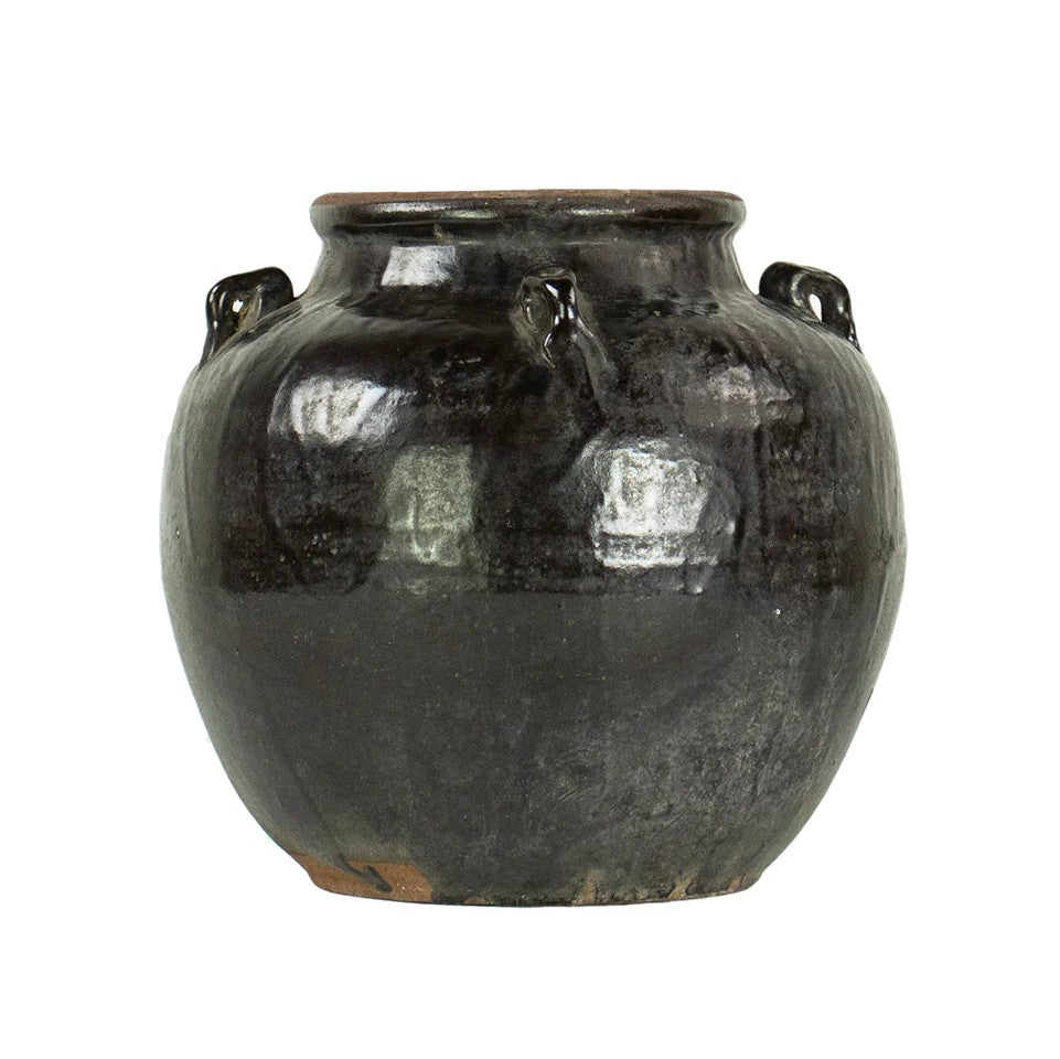 Glazed Four Handle Pot