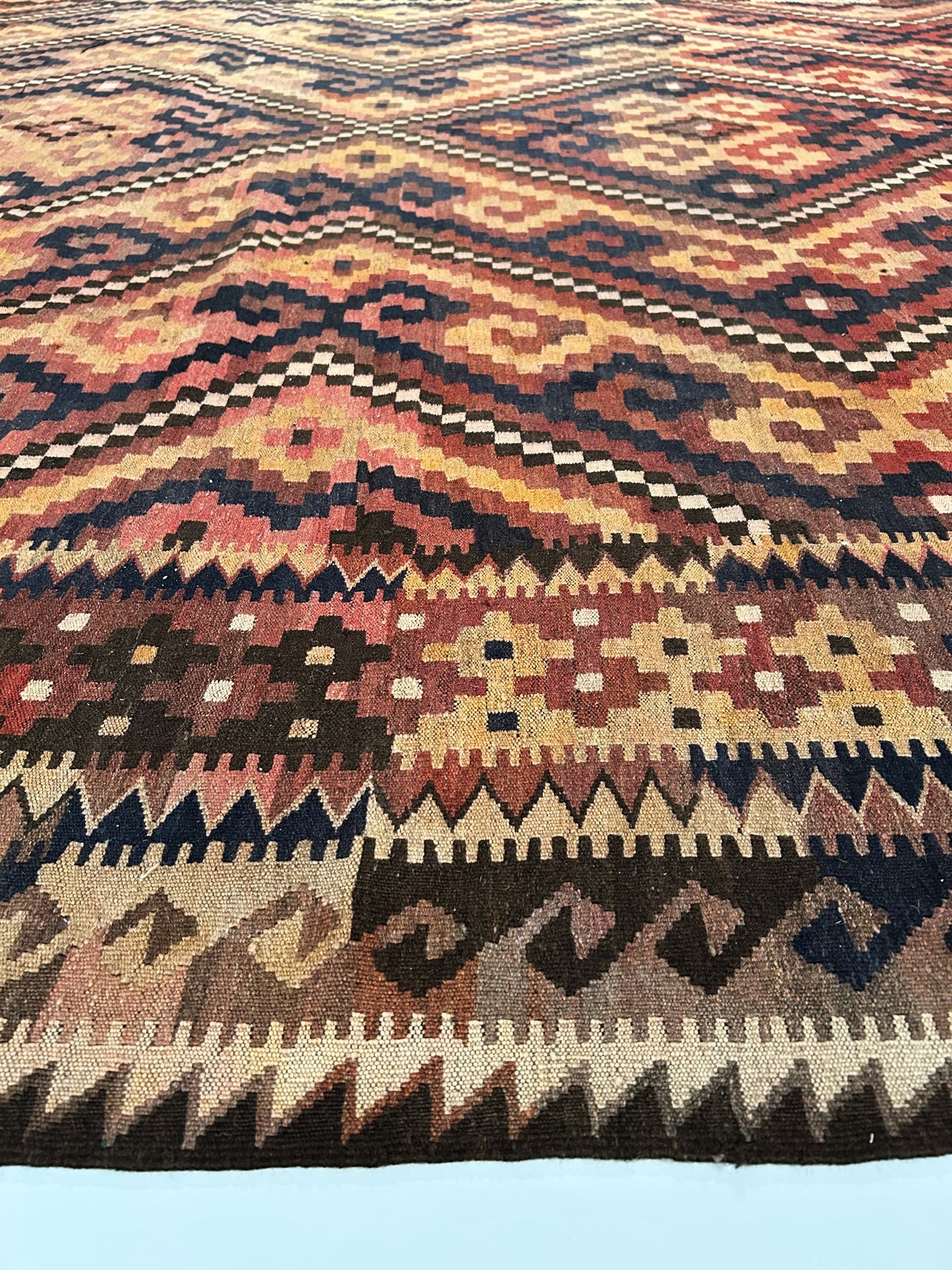 Vintage Kilim , Afghan ( 10 x 16.5 ) 47898