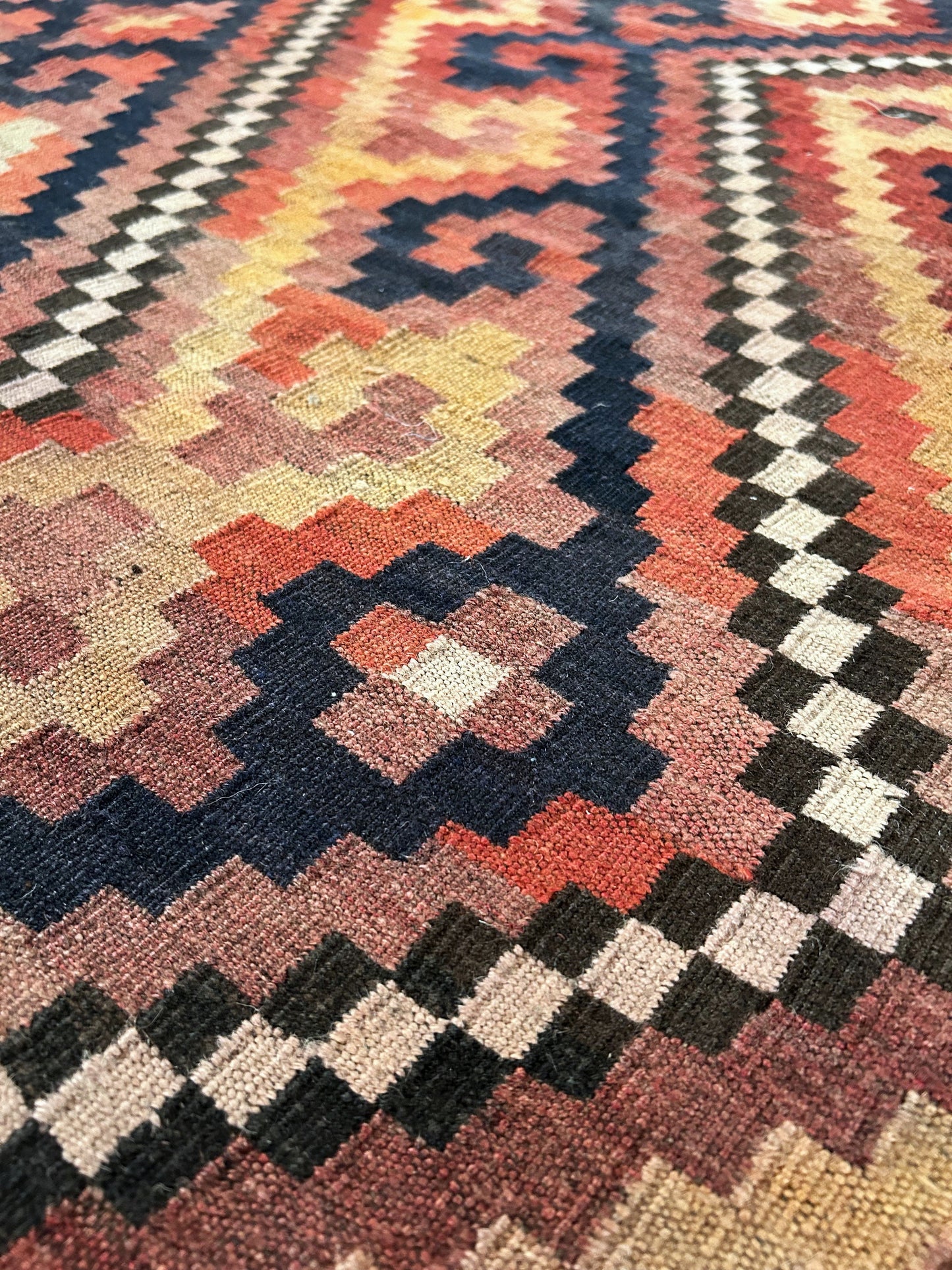 Vintage Kilim , Afghan ( 10 x 16.5 ) 47898