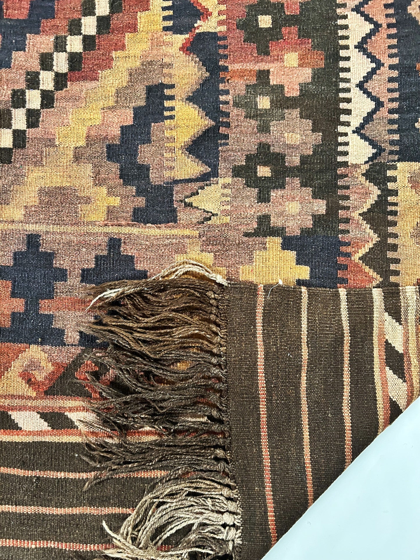 Vintage Kilim , Afghan ( 10 x 16.5 ) 47898