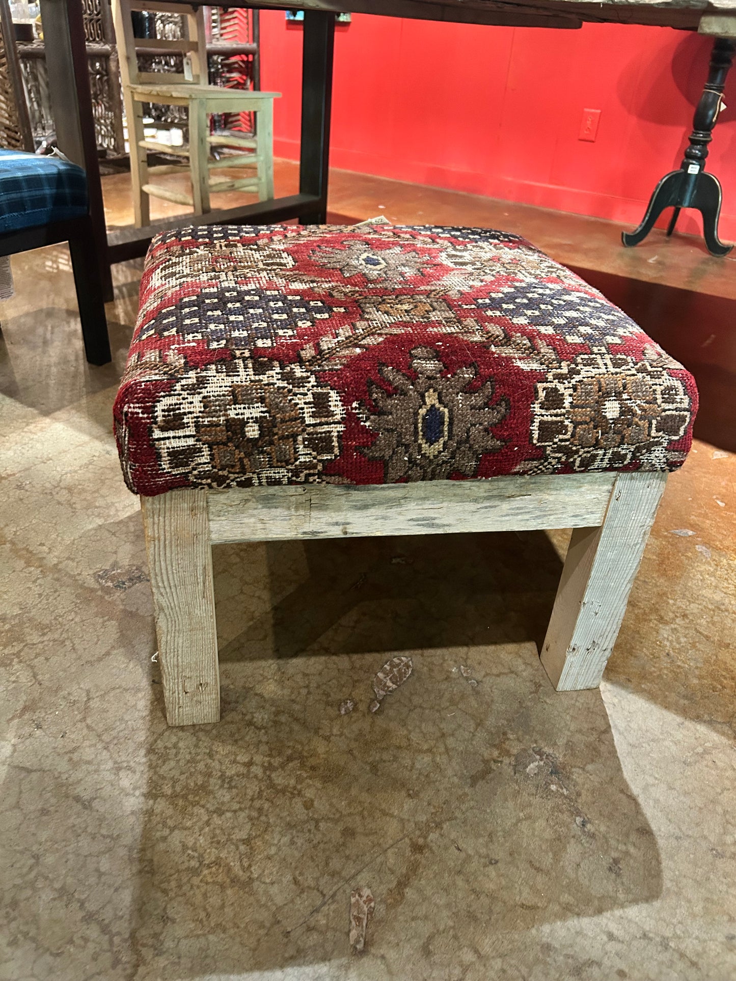 Bench / Vintage Rug Covered