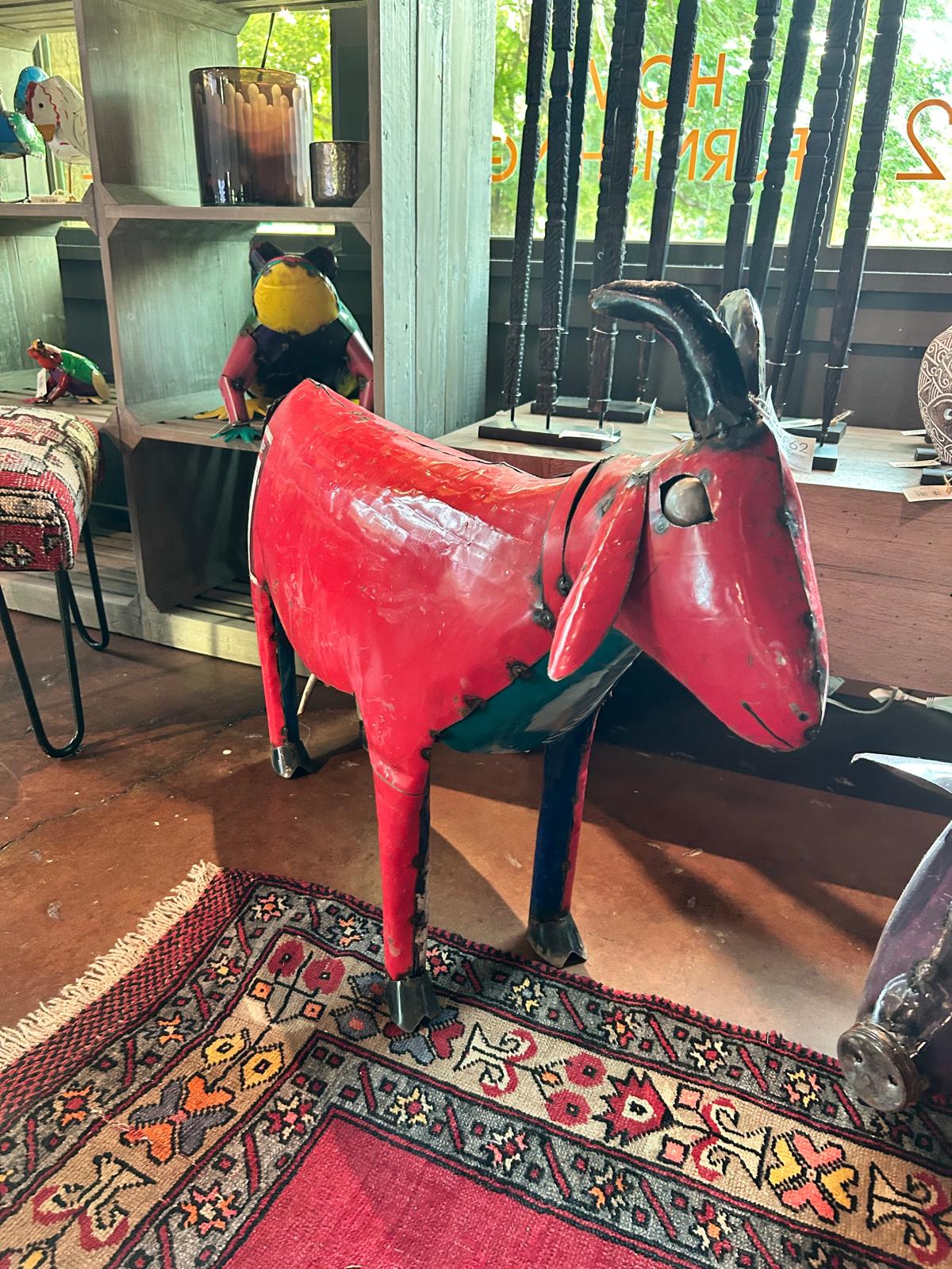 Metal Goat Large - Red
