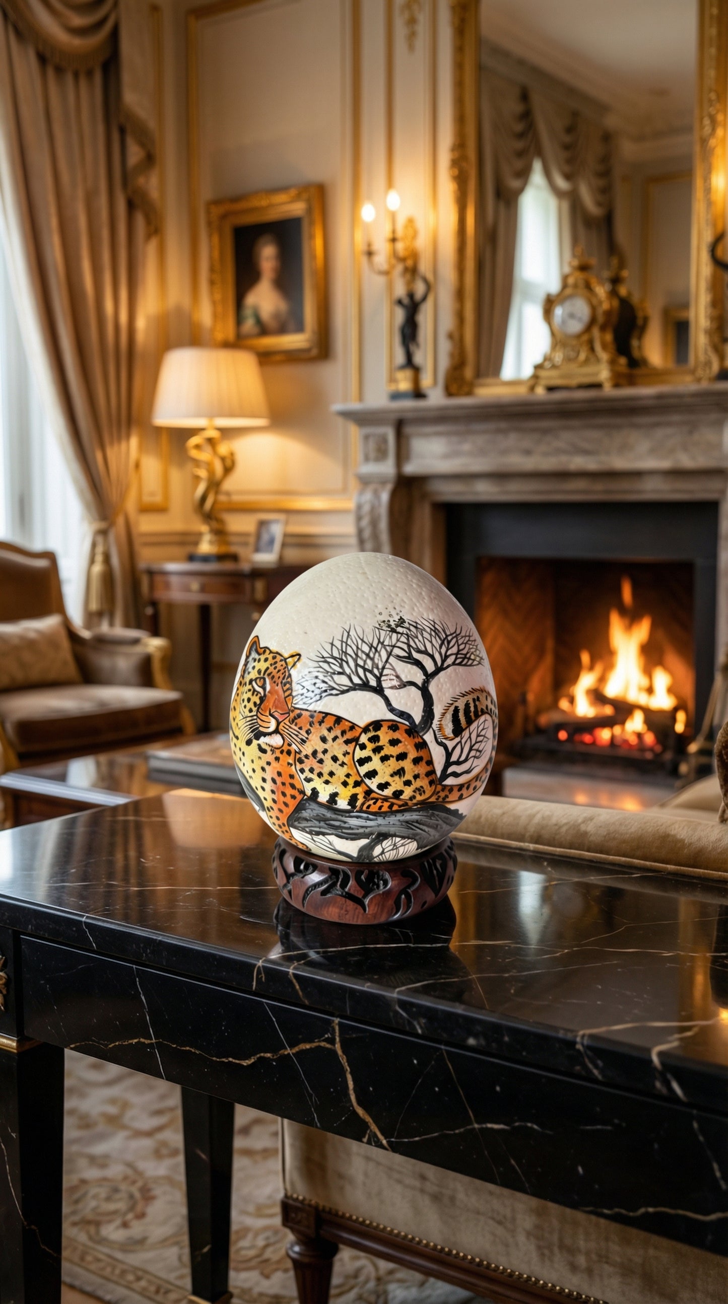 Ostrich Egg (Leopard)