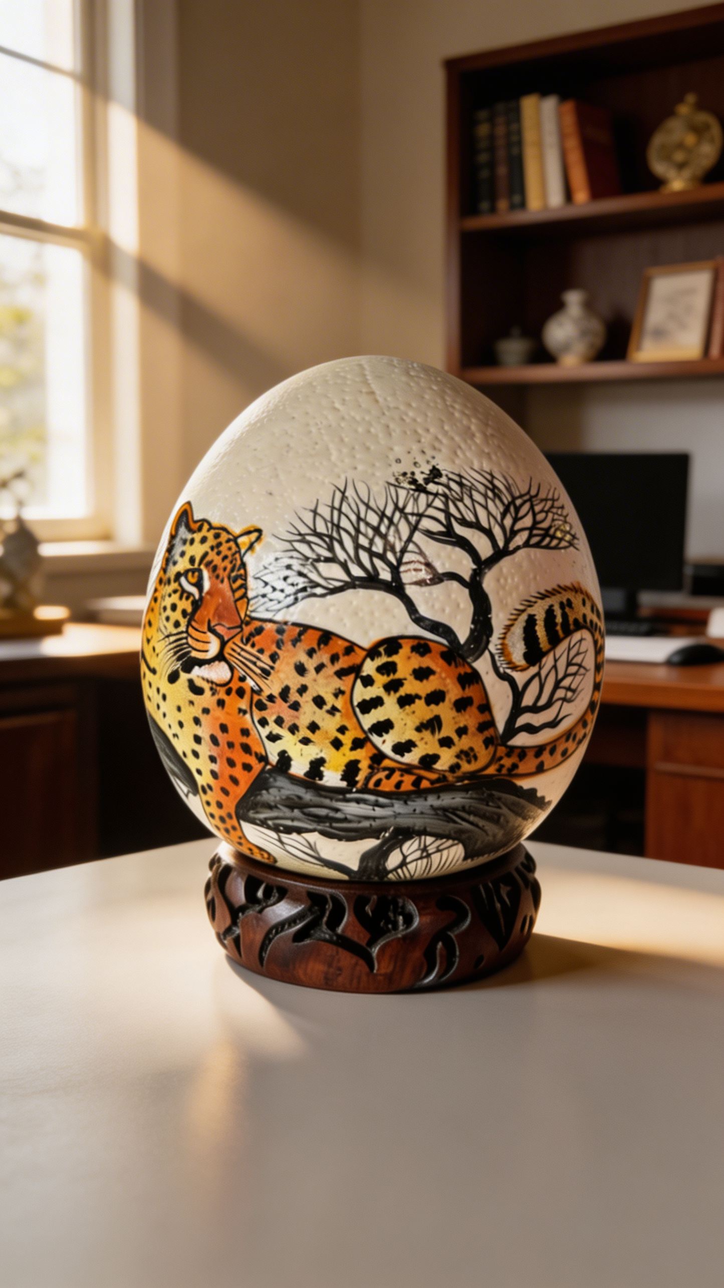 Ostrich Egg (Leopard)