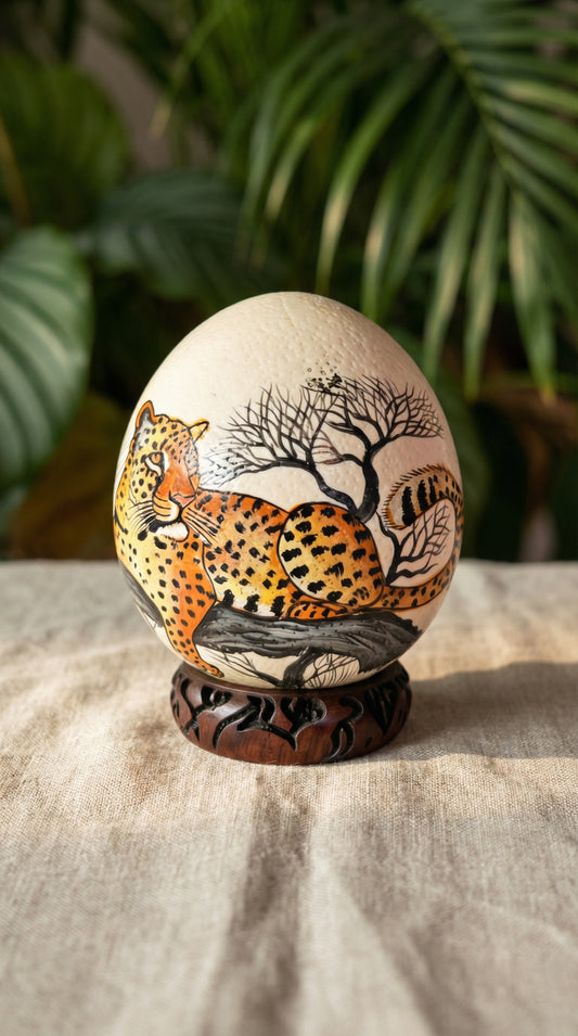 Ostrich Egg (Leopard)