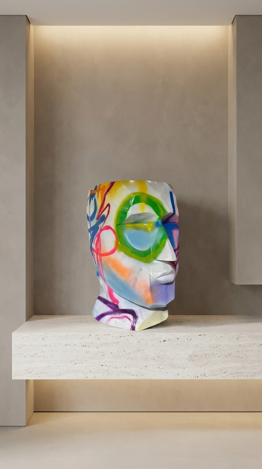 Male Head Sculpture By Kelly O'Neil