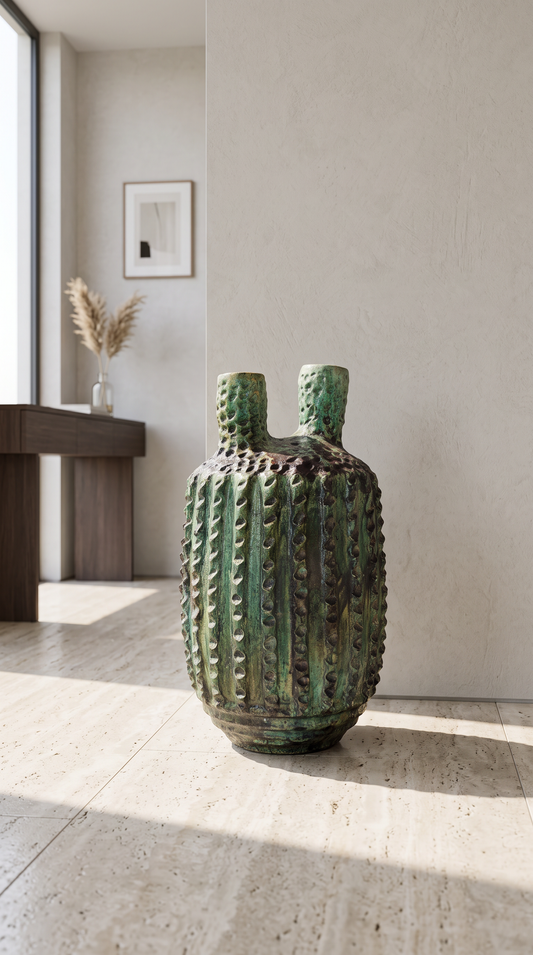 Le Mirage Pasteque Vase 2 Stem Green, Large