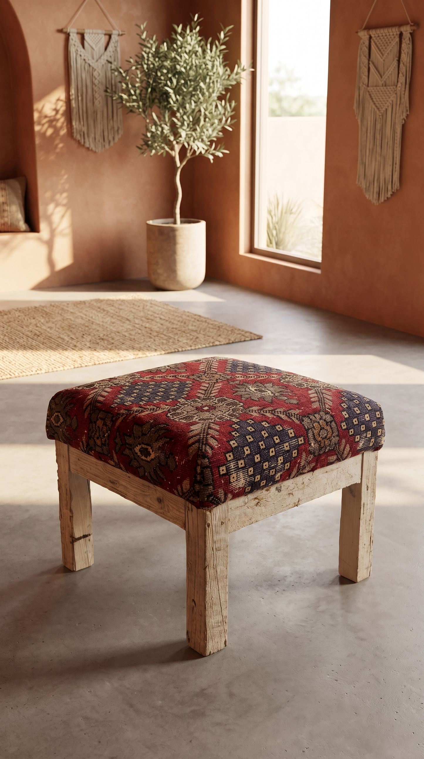 Bench / Vintage Rug Covered