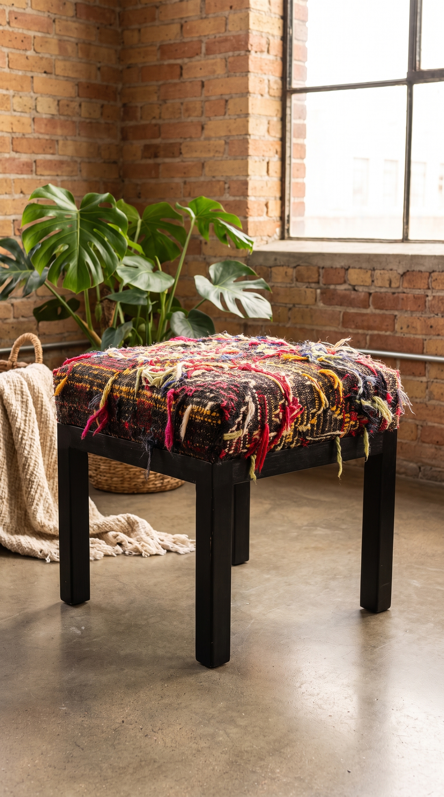 Bench / Vintage Rug Covered