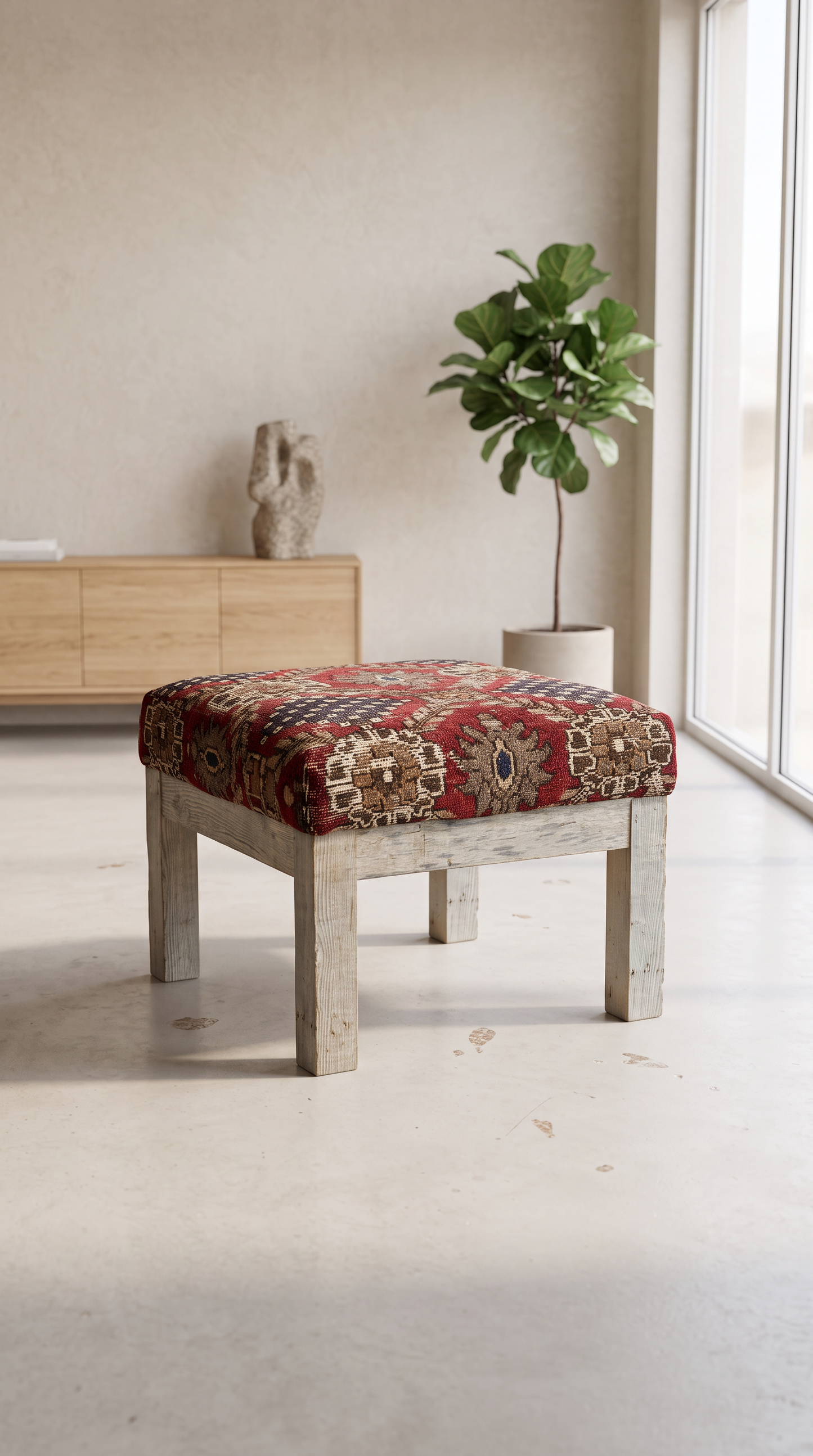 Bench / Vintage Rug Covered