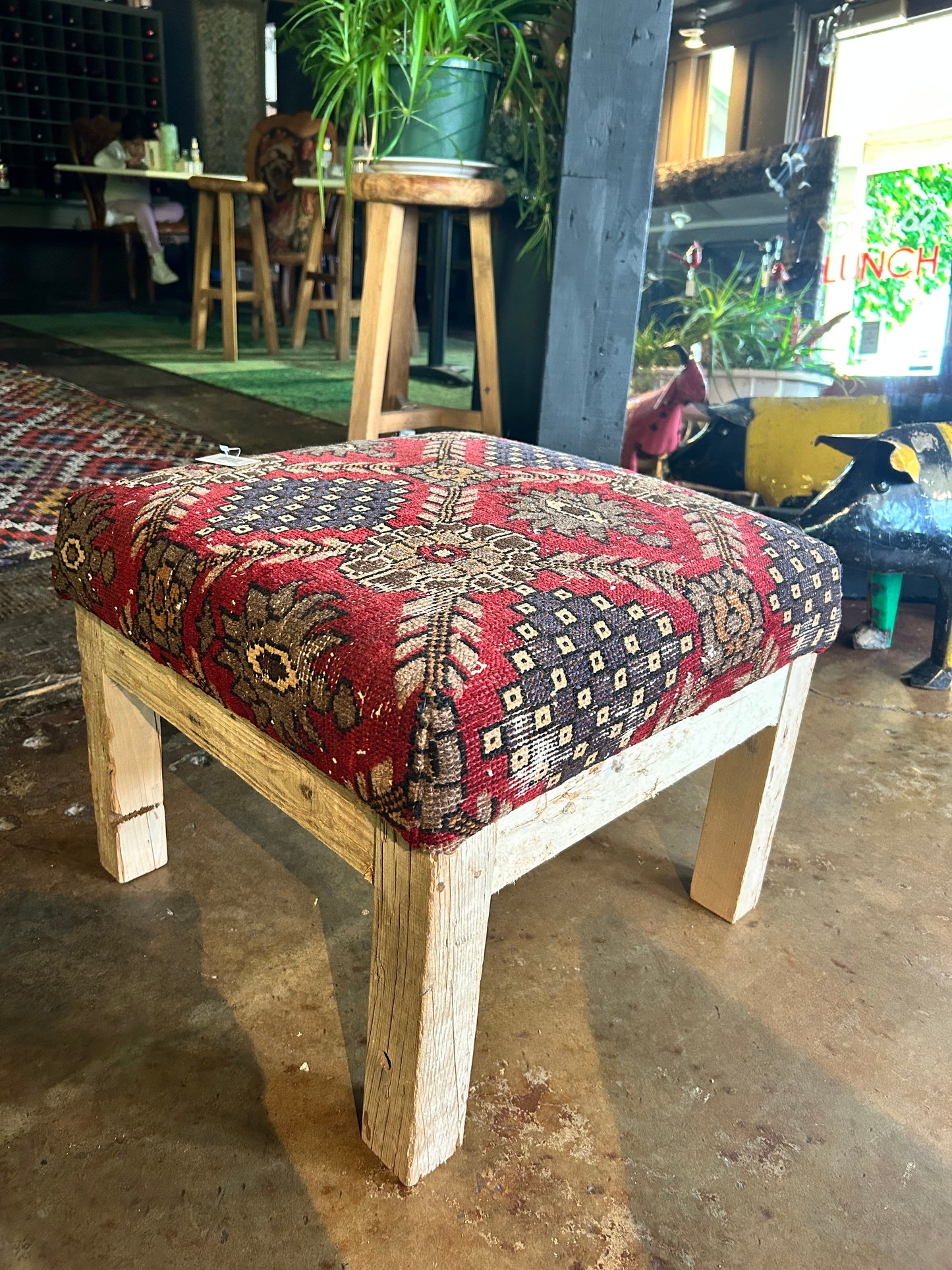 Bench / Vintage Rug Covered