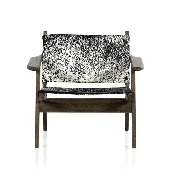 Cow Hide Sling Chair / Peppered Hair On Hide